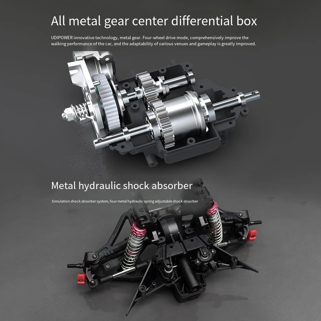 Nuevo 1/10 UD1001SE 2,4 GHZ 4WD RS Motor sin escobillas no inductivo a prueba de salpicaduras RC simulación todo terreno desierto modelo de camión todoterreno