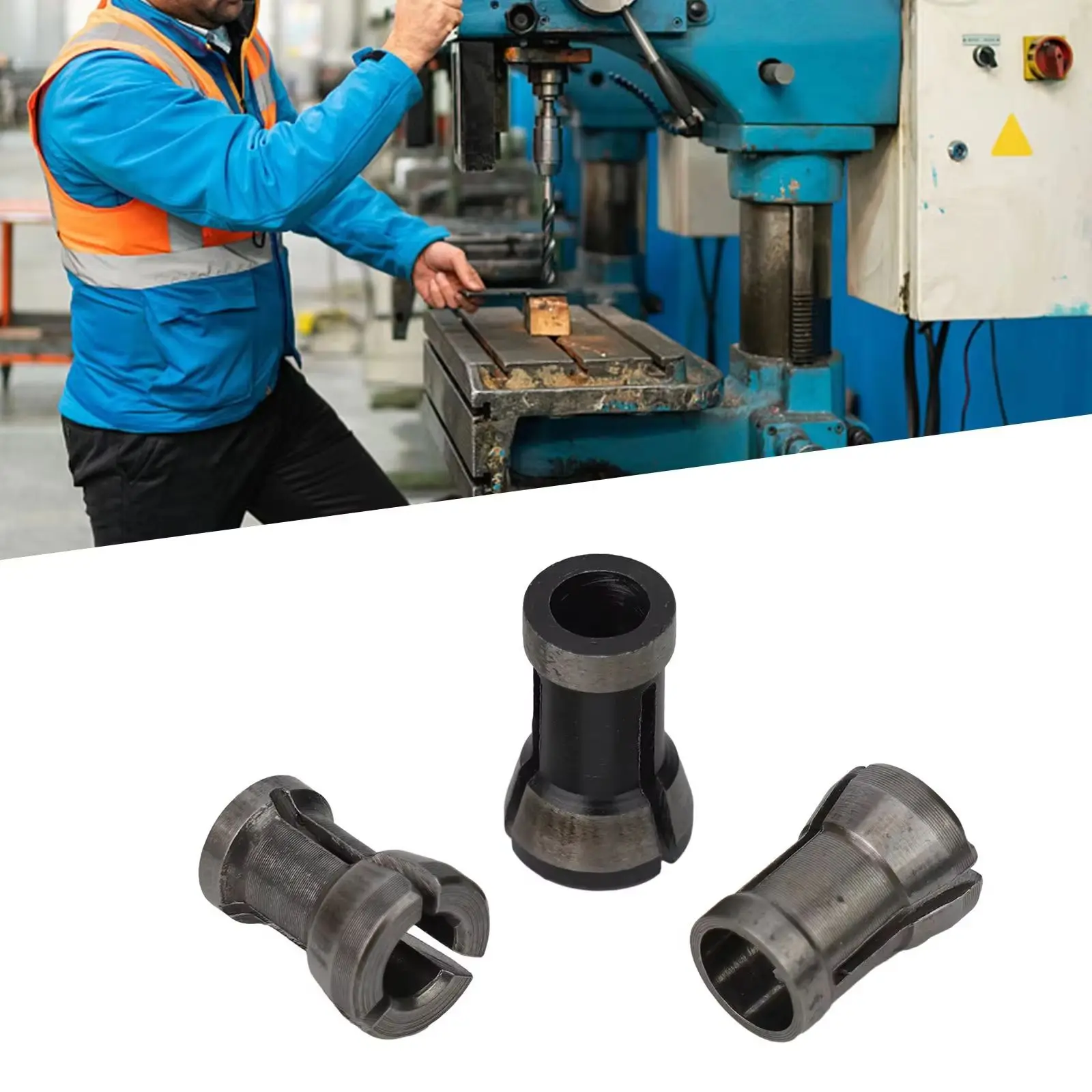 

Collet Chuck 1/3pcs 6/6.35/8mm Collet Chuck For Engraving Trimming Machine Electric Router Edge Trimming Machine Clamp