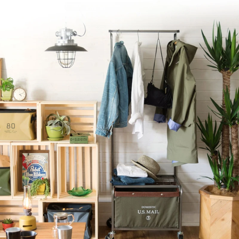 

Industrial windbreaker floor to ceiling home bedroom vintage wrought iron metal coat and hat mobile