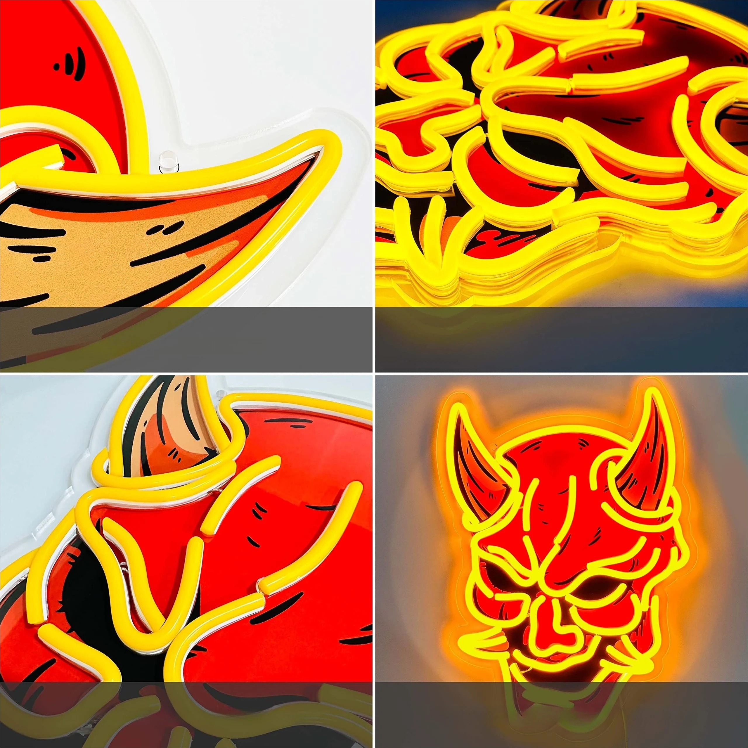Mask Neon Sign LED Anime Neon Light Sign Game Room Tattoo Shop Tattoo Studio Cool Room Accessories Live Streaming Wall Decor