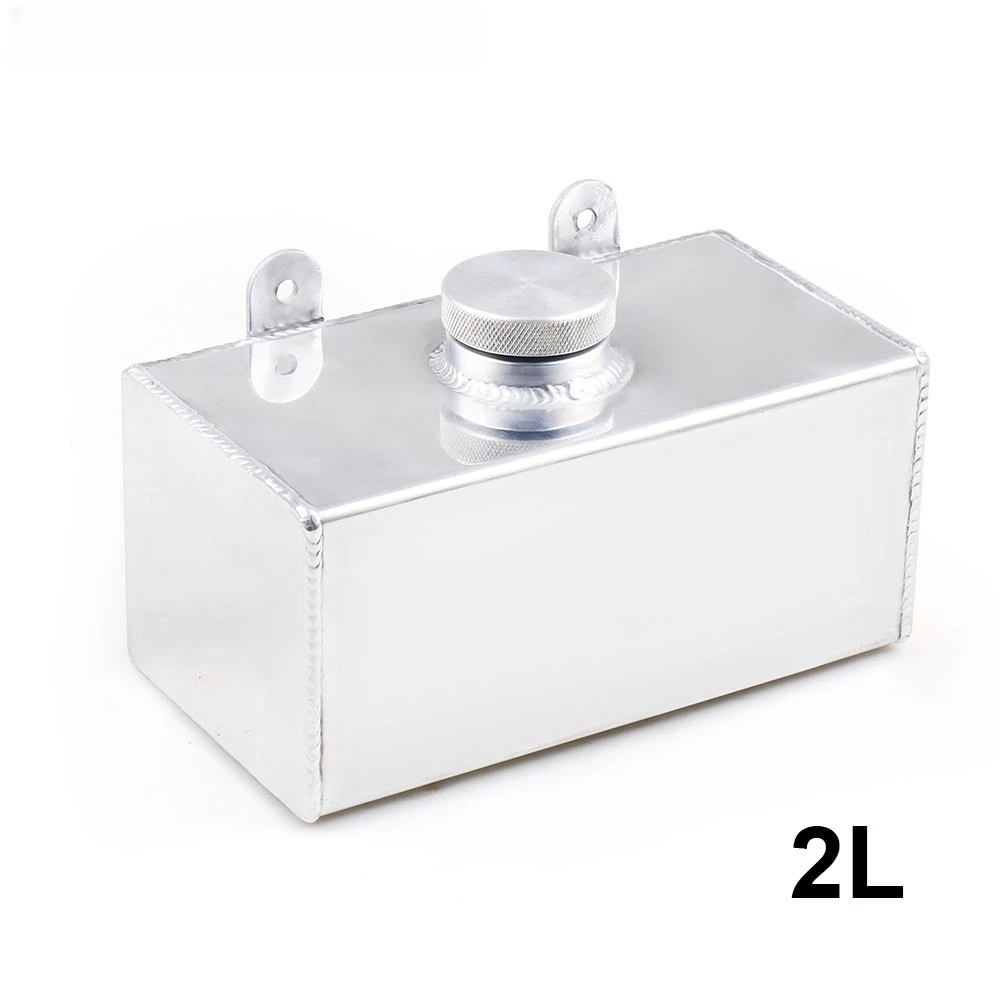 Universal Aluminum Windshield Washer Fluid Bottle with Intercooler Spray Tank 2L for Car Modification