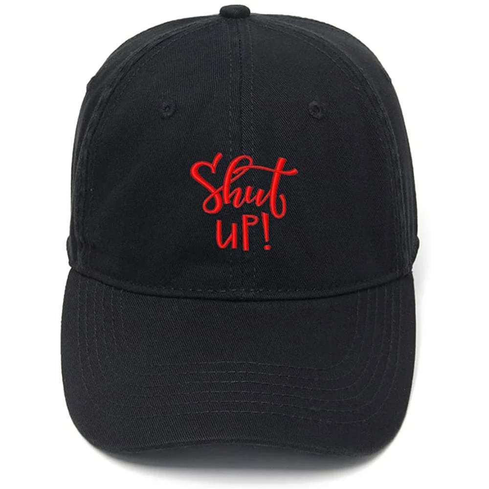

Lyprerazy Men's Baseball Cap Shut up! Embroidery Hat Cotton Embroidered Casual Baseball Caps
