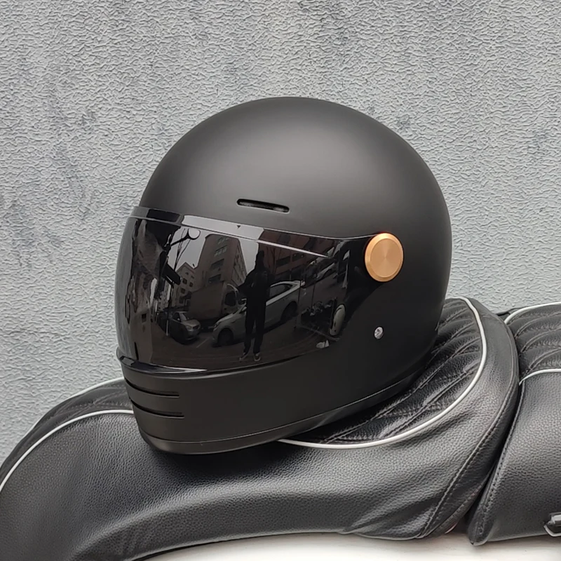 ORZ Vintage Cruise Full Face Motorcycle Helmet Personalized All-Season Universal DOT Certified Motocross Helmet