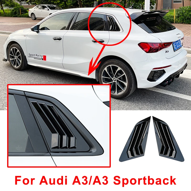 

АБС-пластик, автомобильная наклейка для Audi A3 8Y Sportback Sline Limousine седан салон, боковые оконные жалюзи, аксессуары для стайлинга 2020 2021 2022