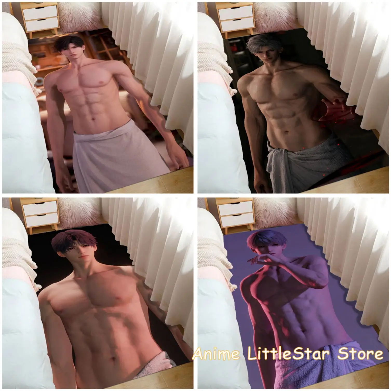 

Anime Love and Deepspace Zayne Sylus Xavier Cosplay Suede Carpet Cartoon Bedside Blanket Bed Rug Footcloth Hallowmas Xmas Gift