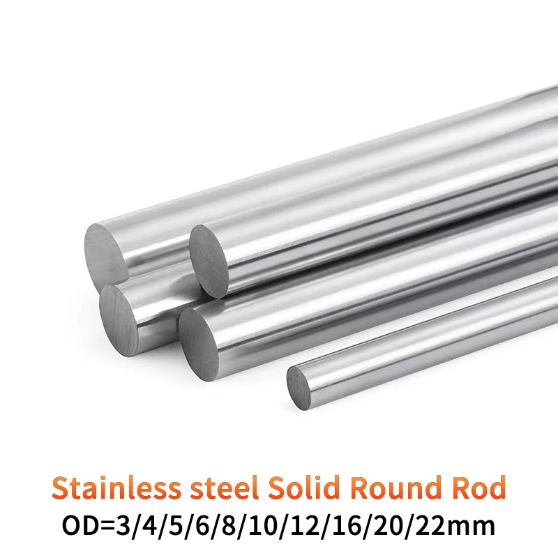 3mm 4mm 5mm 6mm 8mm 10mm 12mm 16mm 20mm 22mm Linear Shaft 304 Stainless Steel Rod Diameter Metric Round Ground Rod Length 500mm