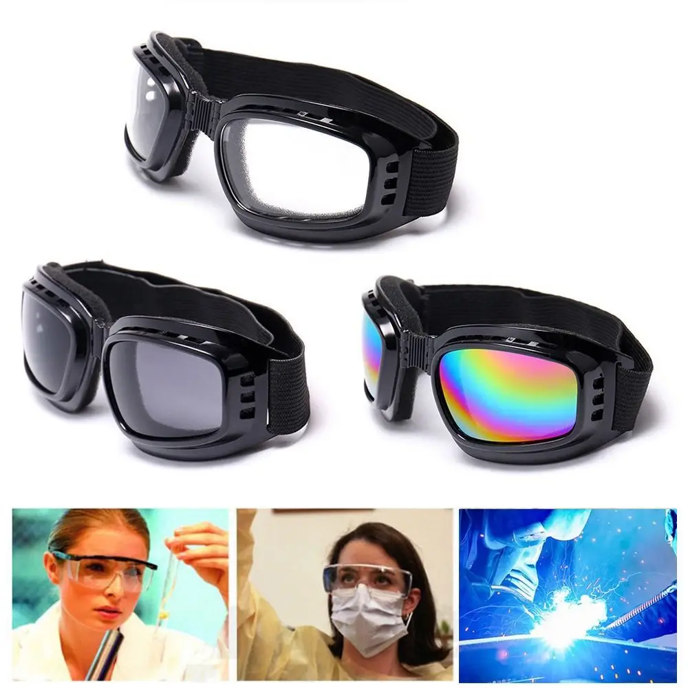 Plastic Folded Protective Glasses Mutlicolor Windproof Ridding Anti-goggles Anti Fog Dustproof Work Safety Glasses Lab Workplace