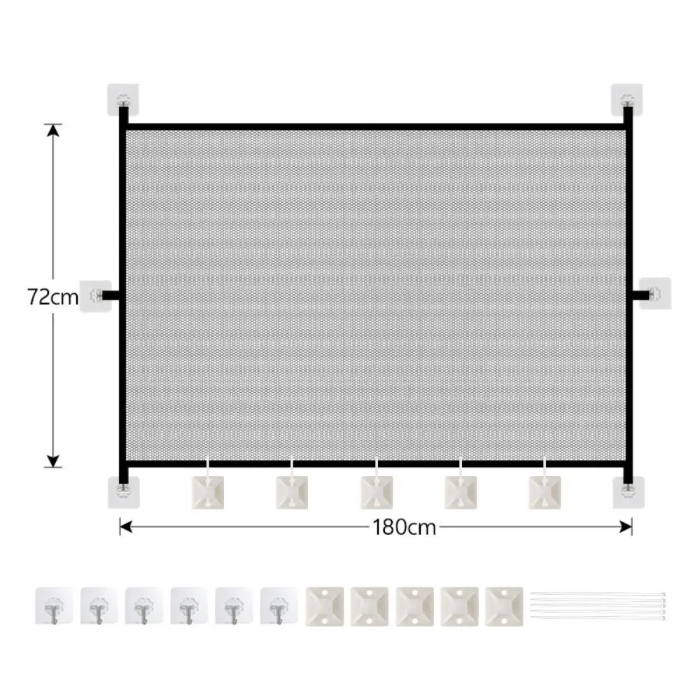 New Portable Retractable Pet Barrier Fences Folding Mesh Pet Safety Gate with Hooks Anti-Escape Dog Isolation Gate Stairs