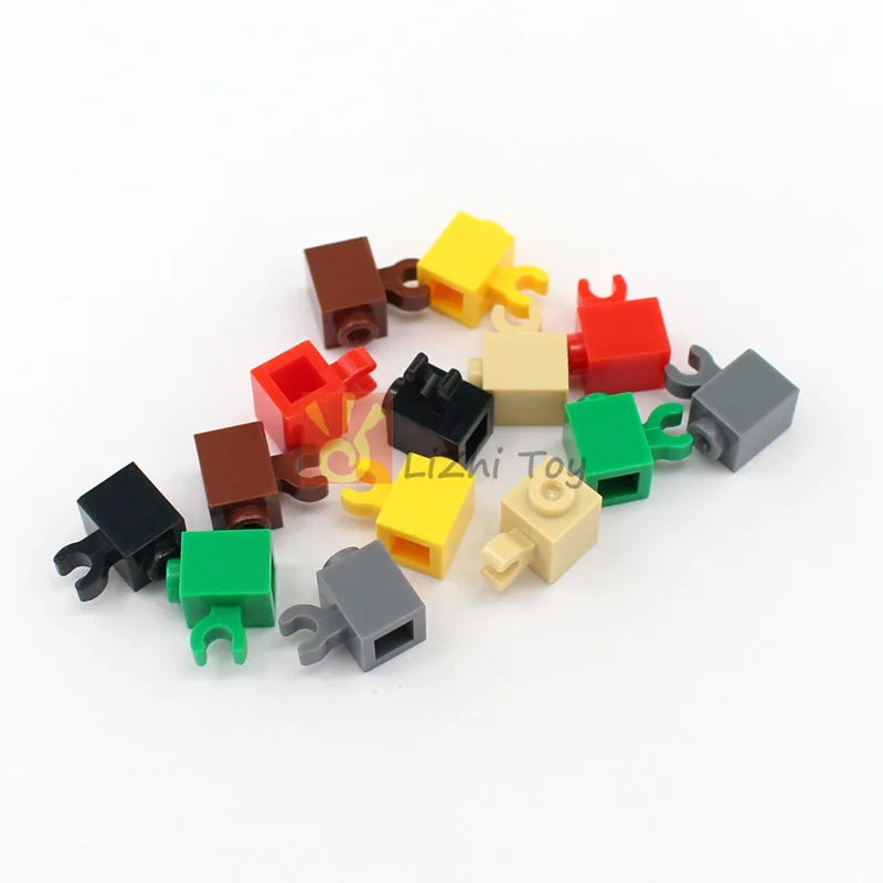 100pcs MOC 60476 Brick Modified 1x1 with Clip Classic Piece Bulk Building Block Toy Compatible Construction Accessory