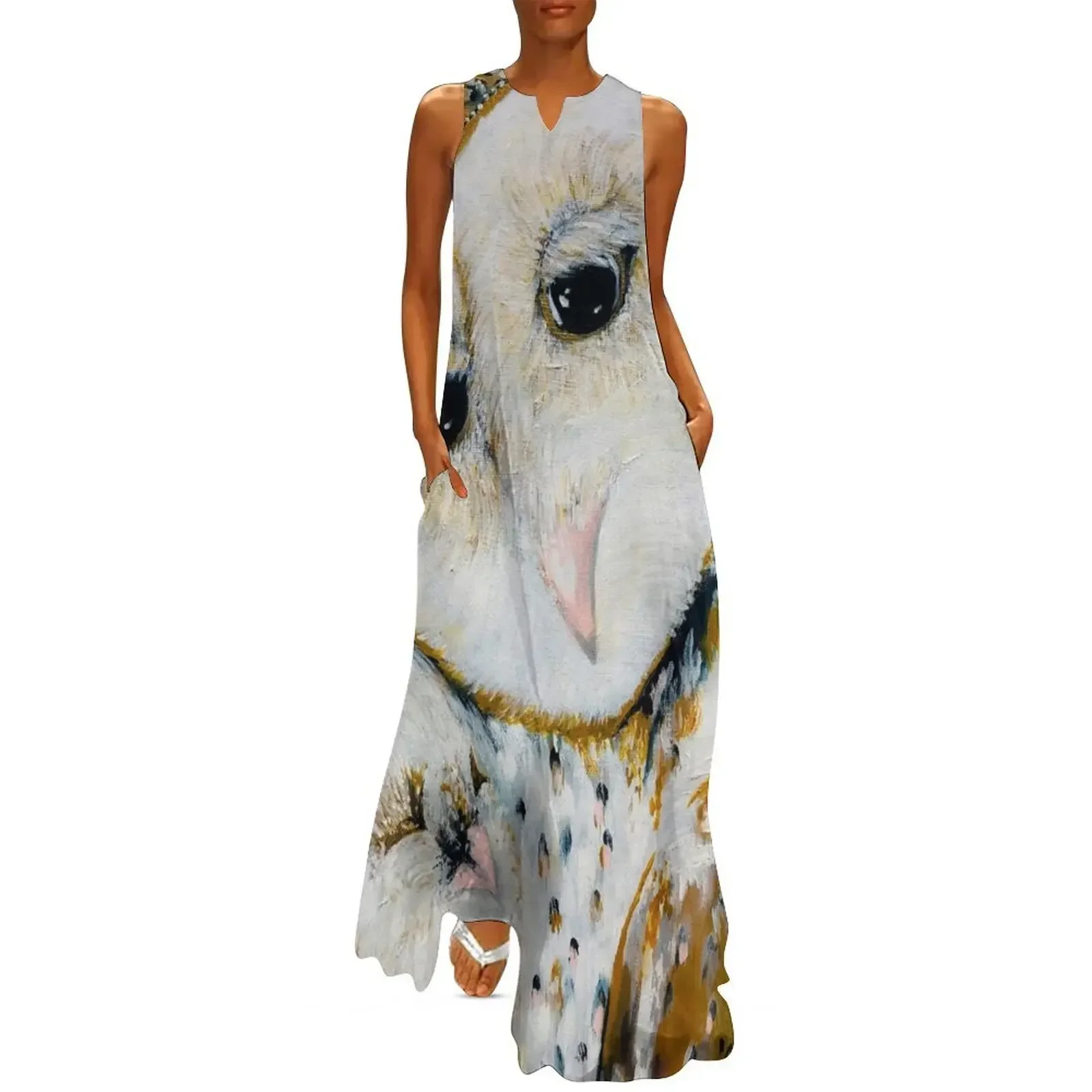 

Mother and Child Owl Long Dress Elegant gown evening dresses women Dress vintage Dress