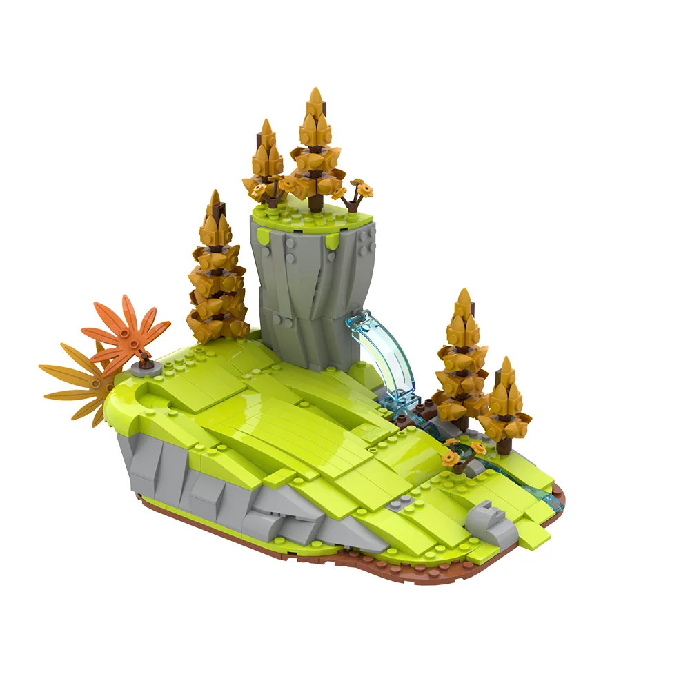 

MOC прыгающий тигр трава робот строительные блоки модель стрельба игра Hillside базовая версия DIY собранные кирпичи игрушка детский подарок
