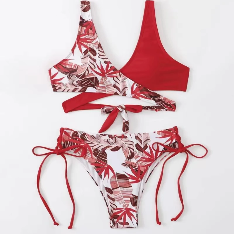 KNOW DREAM Bikini Push Up Sexy Leaves Printed Swimsuit Women Female Summer Bikini Set Brazilian Beachwear Biquini