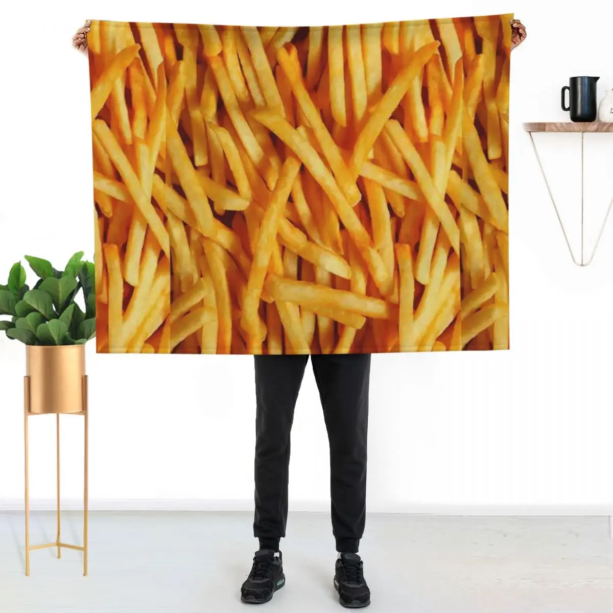Fries Throw Blanket Custom Luxury Thicken Sofa valentine gift ideas Decorative Sofas Softest Blankets
