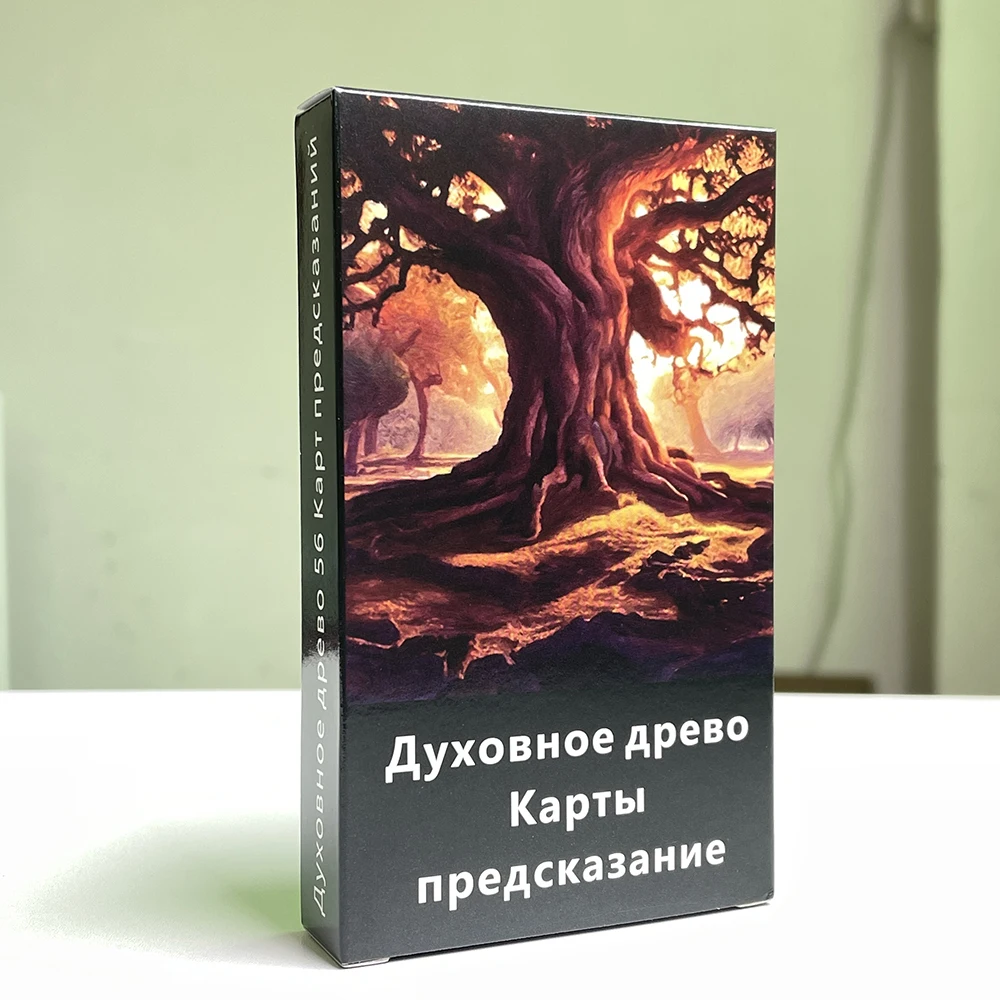 Russian Spirit Tree Oracle Cards Prophecy Tarot Board Deck 12x7cm Divination Taro with Meaning on It Fortune Telling Toys