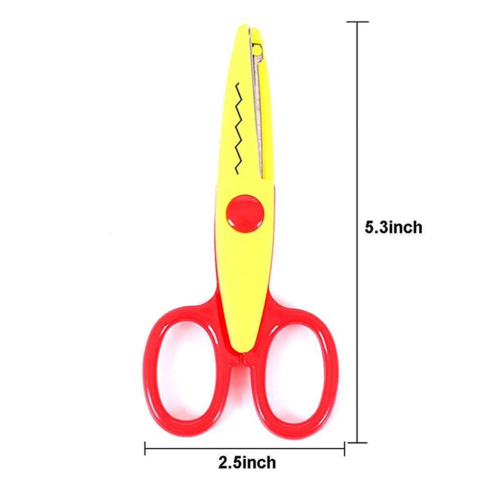 6 قطعة/المجموعة الأطفال الاطفال ورقة مقص للحرف اليدوية 6 قطع أنماط حواف منحنية DIY مقص الزخرفية لصور ألبوم القصاصات