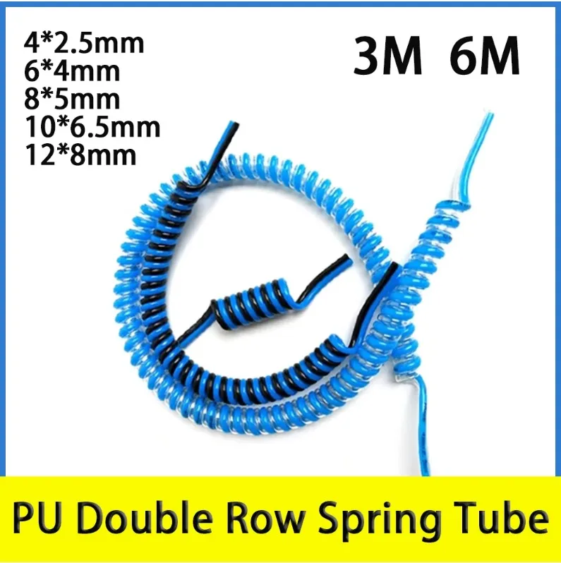 Polyurethane Double Row Telescopic Spring Tube With High Elasticity And Wear Resistance High-Pressure Air Compressor Air Tube