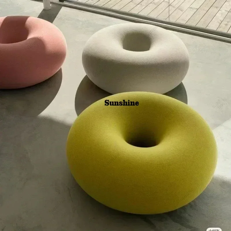 Sofa Donut Round Lazy Single Seat Home Living Room Simple Sofa Advanc Lovely Leisure Chair Elegant Soft Skin-friendly Breathable