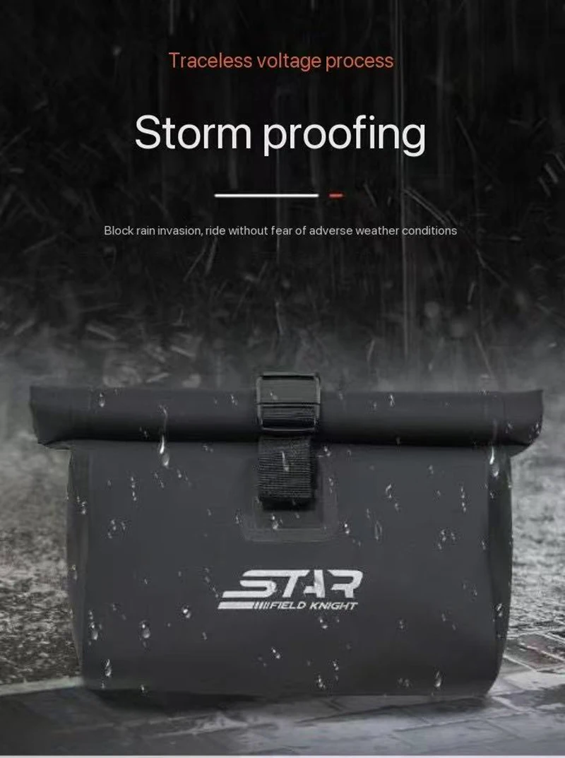 

Motorcycle Cycling waterproof waist bag with quick release adjustment buckle, night reflective logo roll fold design accessory