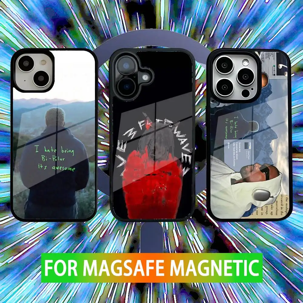 

K-Kanye YE W-West Phone Case For iPhone 16,15,14,13,12,11,Pro,Max,Plus,Mini,SE New Magsafe Magnetic Wireless Charging