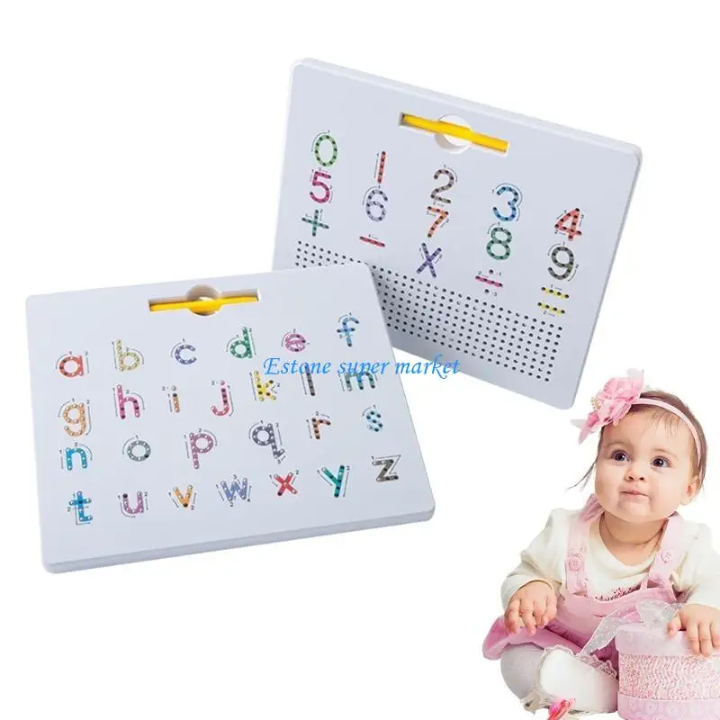

090B ABC Letter Board Learning Write Tracing Board Teaching Props Upper Lower for Case Preschool Learning