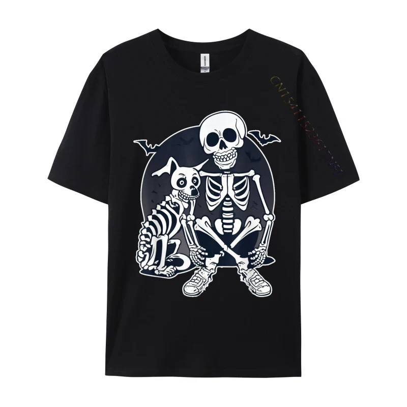 

Funny Dog Like Bones Bone Skeleton Halloween Skull T-Shirts Black Tops Shirt For Men Newest Cotton Top T-Shirts Cosie