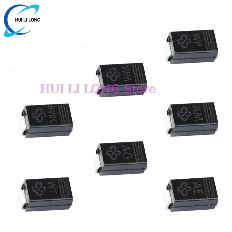 50PCS SMAJ5.0A SMD SMAJ6.0A SMAJ6.5A SMAJ6.8A SMAJ7.0A SMAJ7.5CA SMAJ8.0CA SMAJ8.5CA SMAJ9.0CA SMAJ10CA TVS Diode SMA