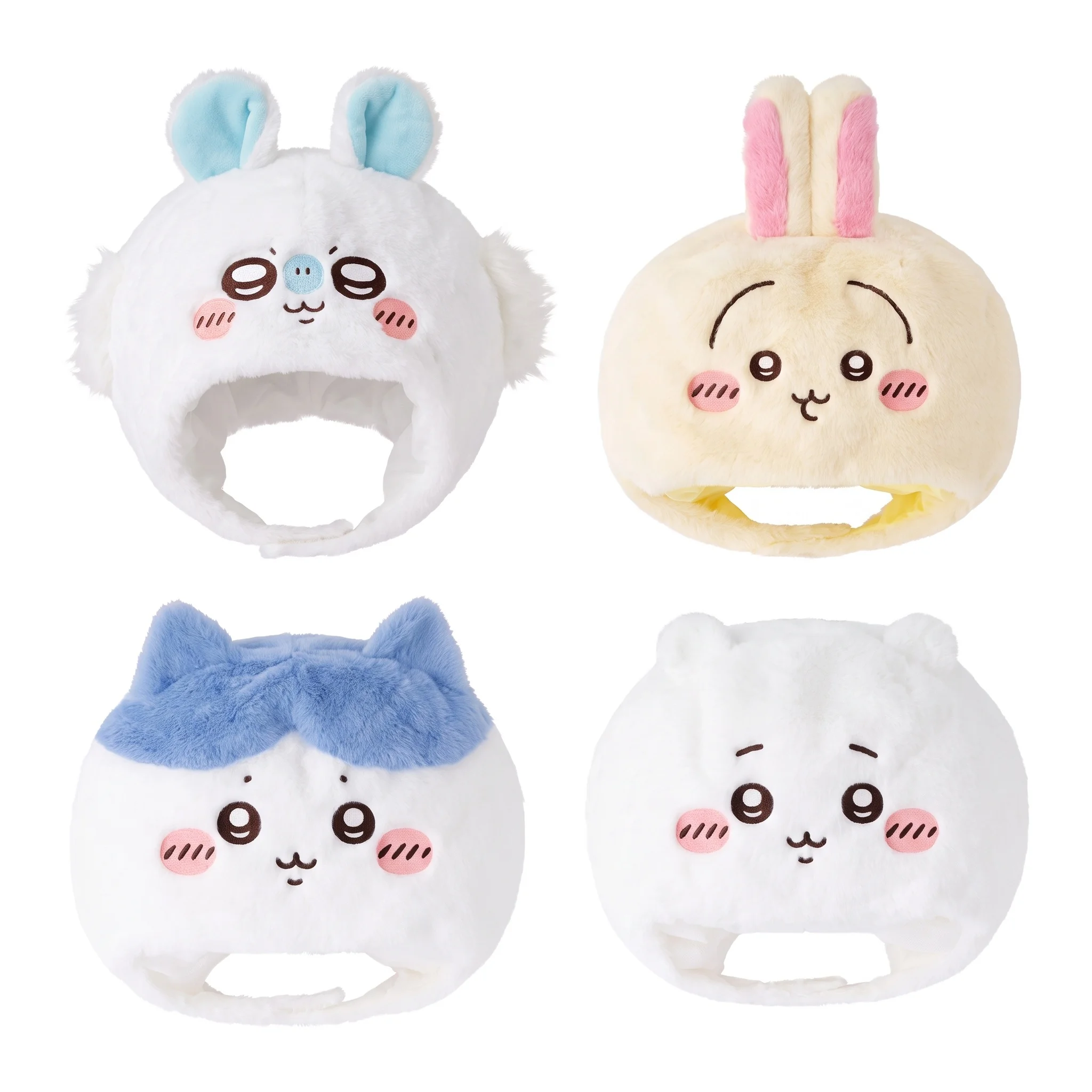 Chapeau en peluche style Chiikawa tendance, multi-styles, couvre-chef à motif de personnage de dessin animé, accessoire mignon pour cosplay, fête et photo, couvre-tête chaud, cadeau de vacances.