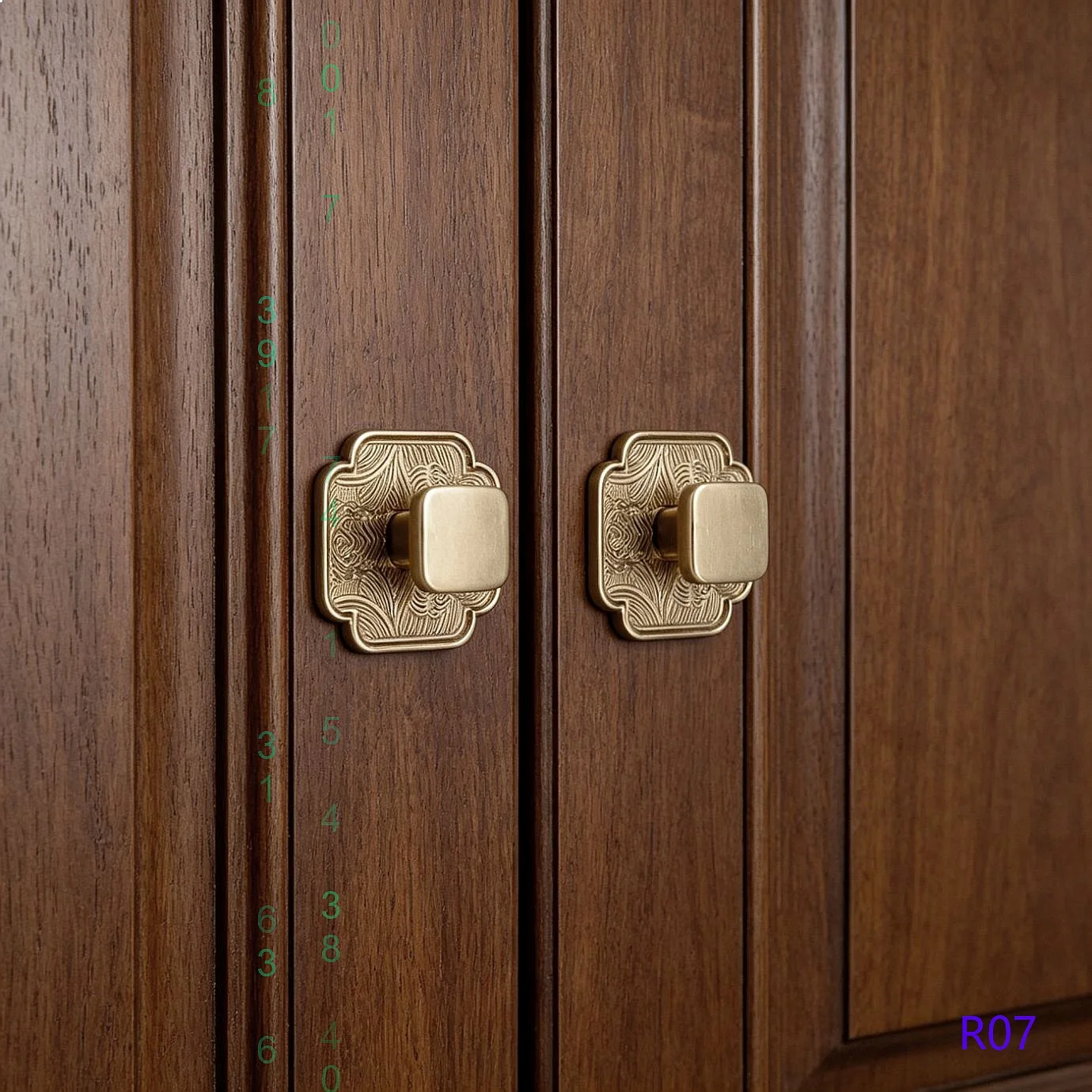 New Chinese Classical Wave Split Cabinet Handle Antique Light Luxury Zinc Alloy Pull