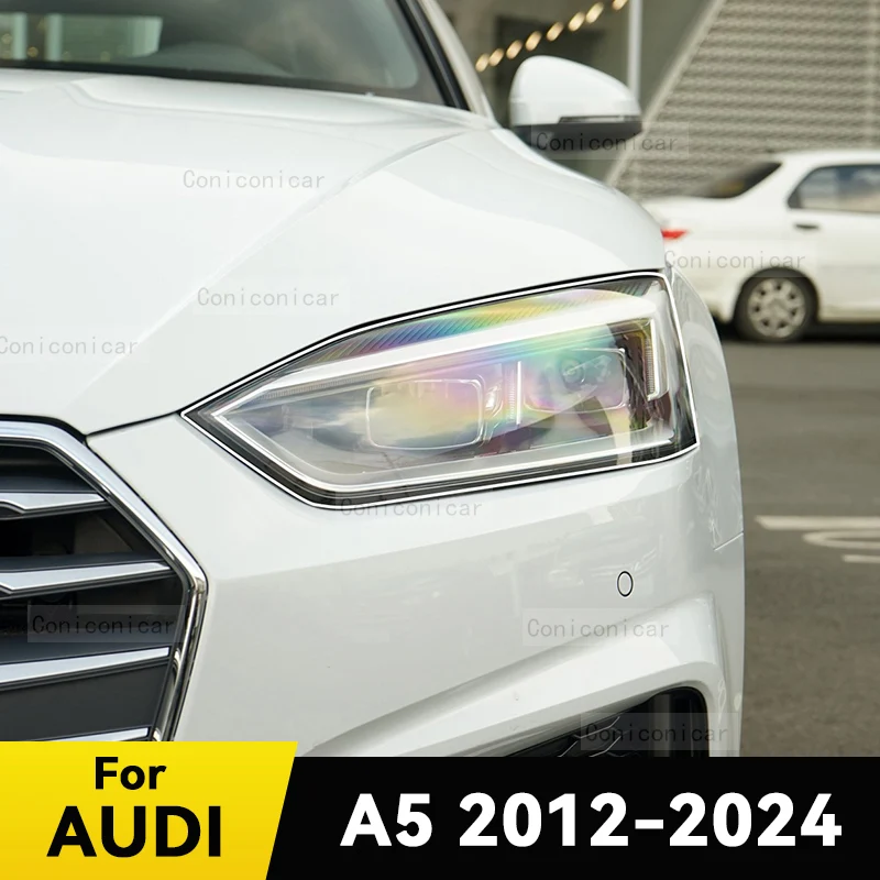 

For AUDI A5 2012-2024 Car Headlight Protective Cover Film Front Light Transparent TPU Anti-scratch Headlamp Accessories Sticker