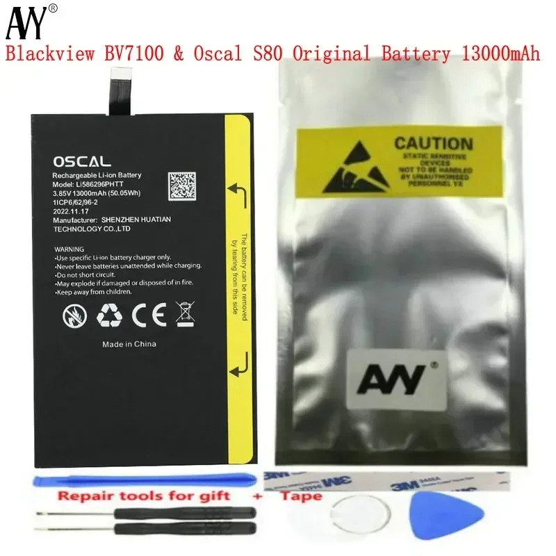 For Blackview BV7100 Battery Oscal S80 Original Batteria 6.58'' Cell Phone Accessories with Repair Parts