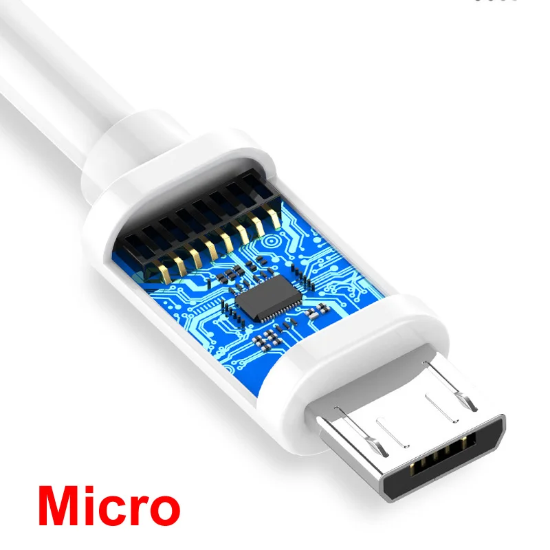 Cargador de carga rápida Micro USB, Cable de sincronización de datos para teléfono móvil, cámara CCTV, Monitor, Banco de energía, 1M/2M/3M/5M/8M/10M/12M 5V 2.1A