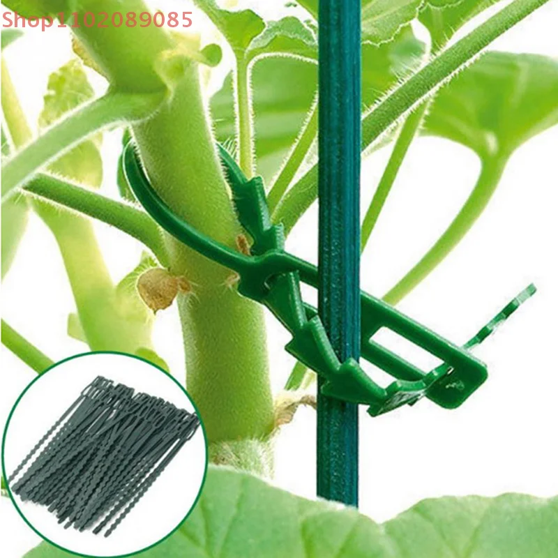

50pcs Adjustable Plastic Plant Cable Ties Reusable Cable Ties for Tree Climbing