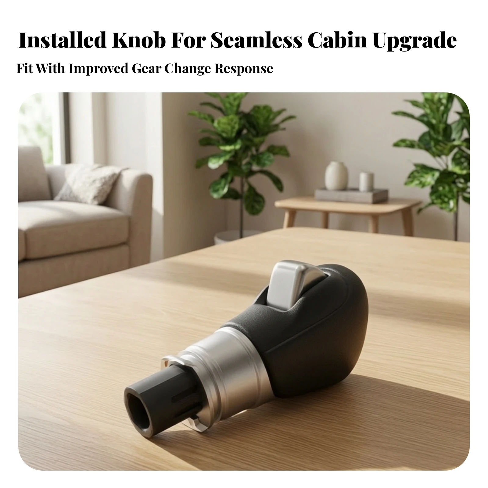 Automatic Gearbox Gear Selector Knob Easy to Install Gear Gear Selector Knob with Release Button Car Part Robust Comfortable