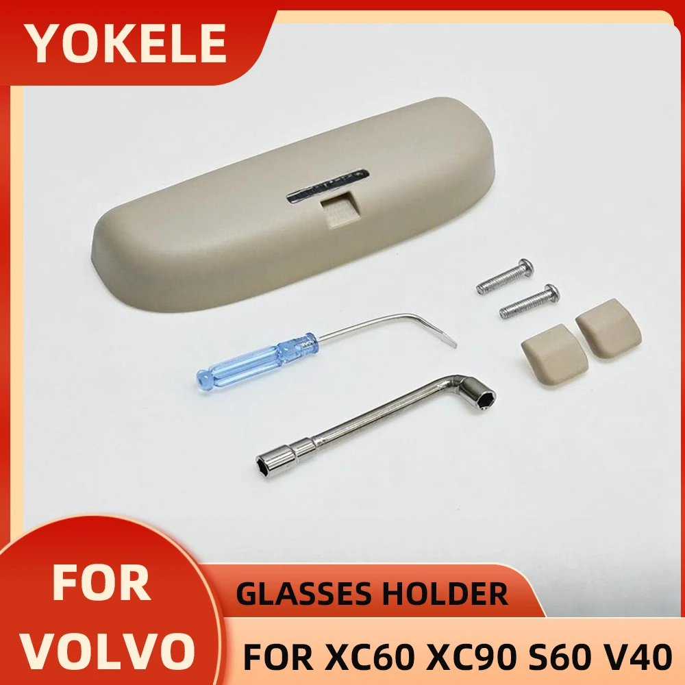 Estuche de ABS para gafas de sol de coche, caja de almacenamiento para Volvo XC40, XC60, S60, accesorios para gafas de sol