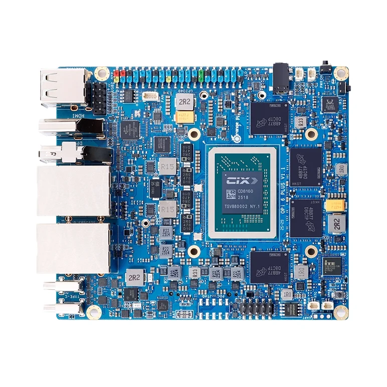 

Плата для разработки на Linux Orange Pi 6 Plus на базе чипсета GGDX, однопроцессорная, 16 ГБ ОЗУ, с радиатором, блок питания Type-C 100 Вт 20В5А, 45