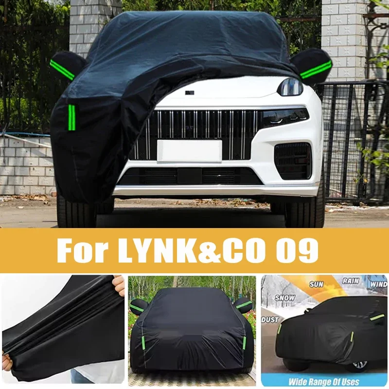 

For LYNK&CO 09 Full Car Cover Four Seasons Outdoor Sun Anti UV Rain Snow Dust Protection Oxford Cloth Accessories