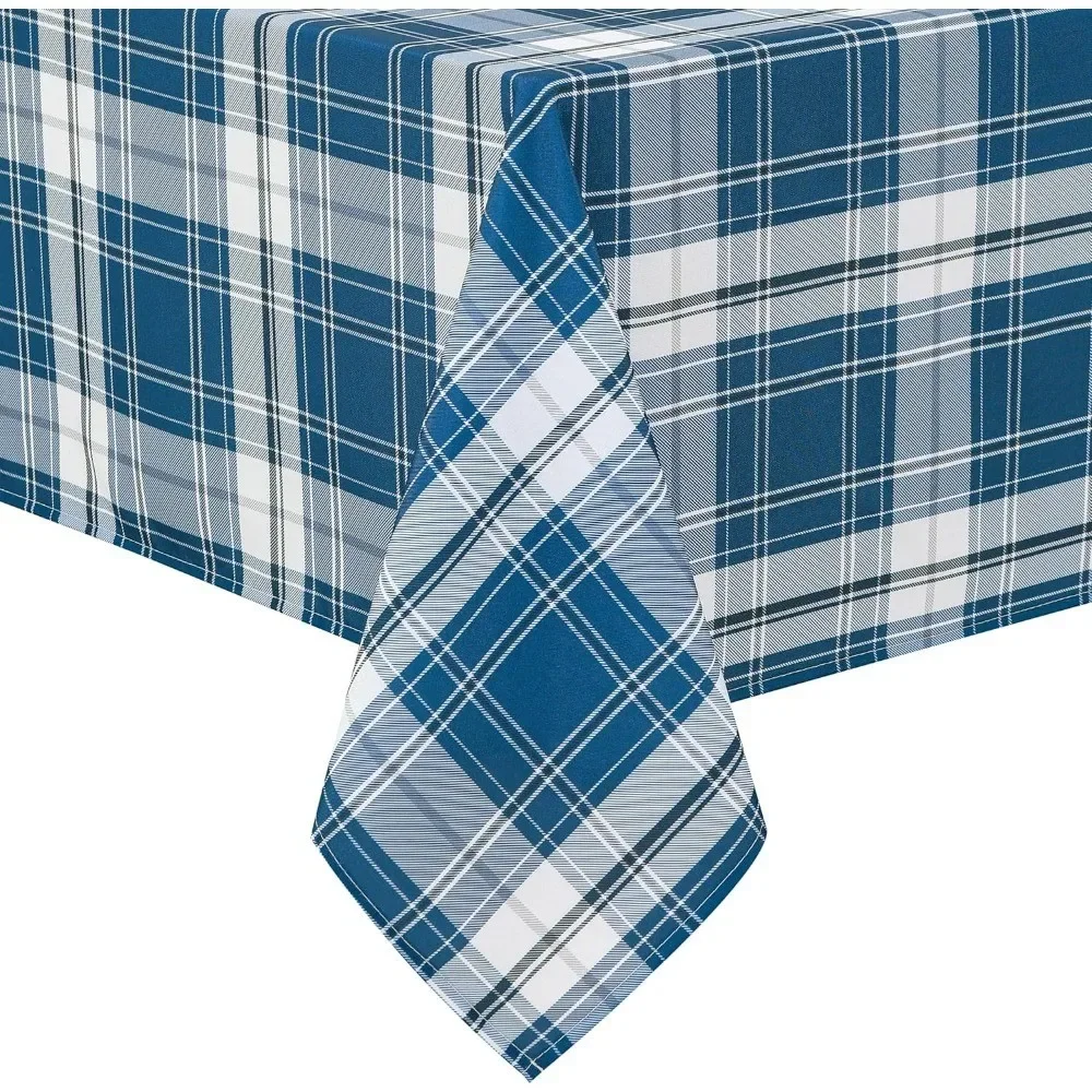 Rectangular grid tablecloth - Anti-wrinkle, washable fabric - Buffalo grid tablecloth