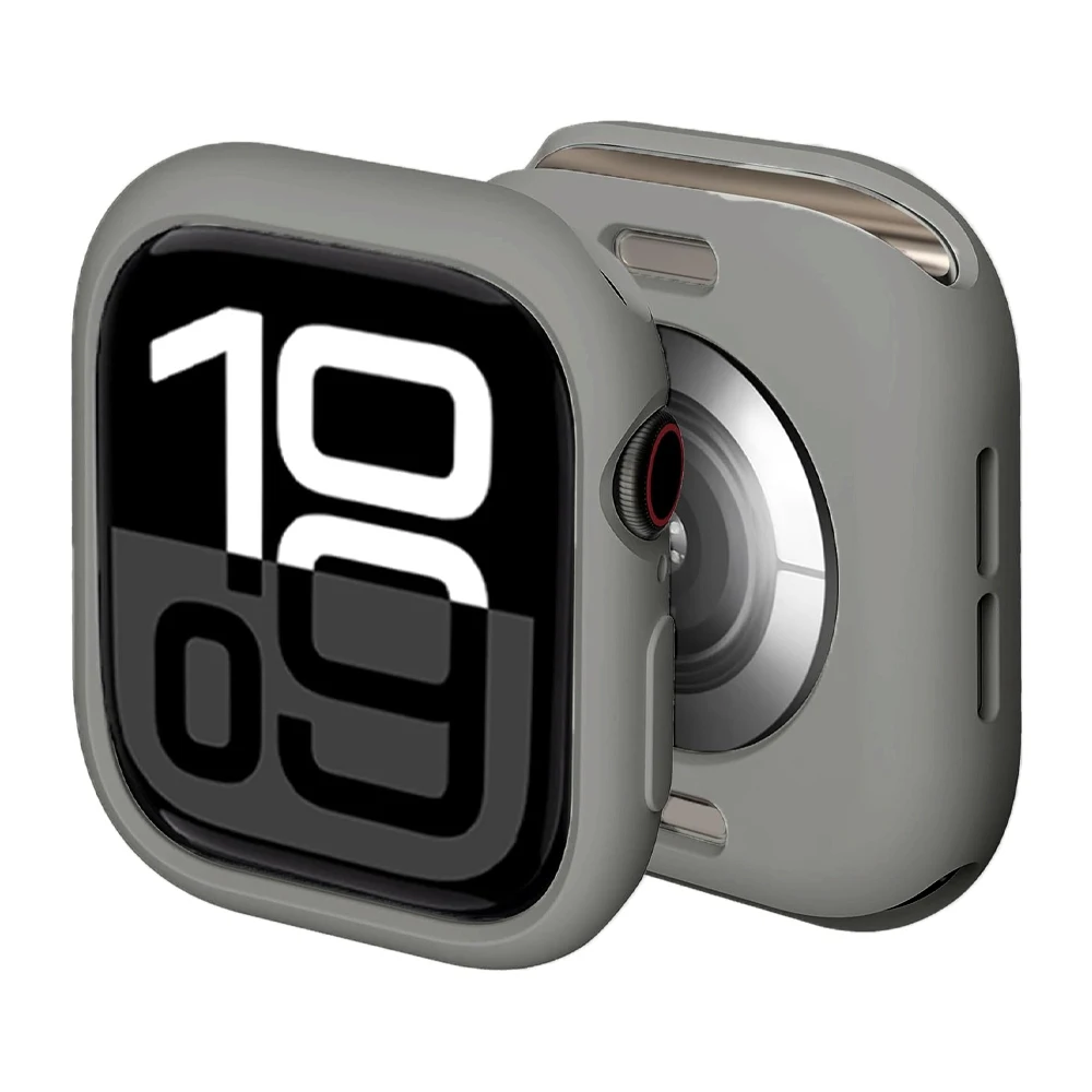 Weiche Silikonhülle für Apple Watch Armband 46mm 45 44 42mm 41 40mm Zubehör Schutz iWatch Series SE 12 11 10 9 8 7 6 Cover
