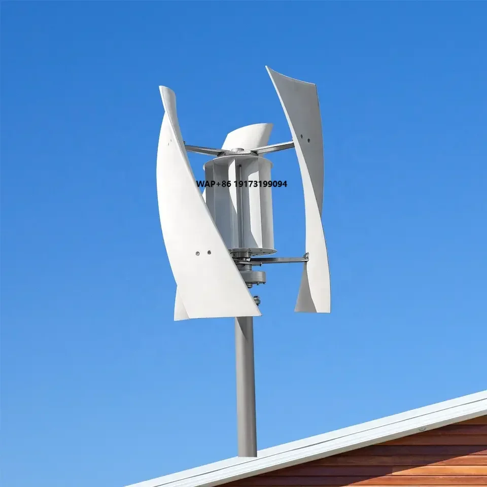 High Quality Environmental Protection Vertical Axis Wind Turbine with Glass Fiber Blades 4m Rotor Diameter for Commercial Use