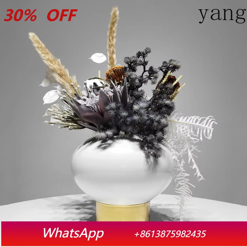 

LH Modern Light Luxury Overall Fake Dried Flower Ornament Living Room Flower Arrangement Home Ornament