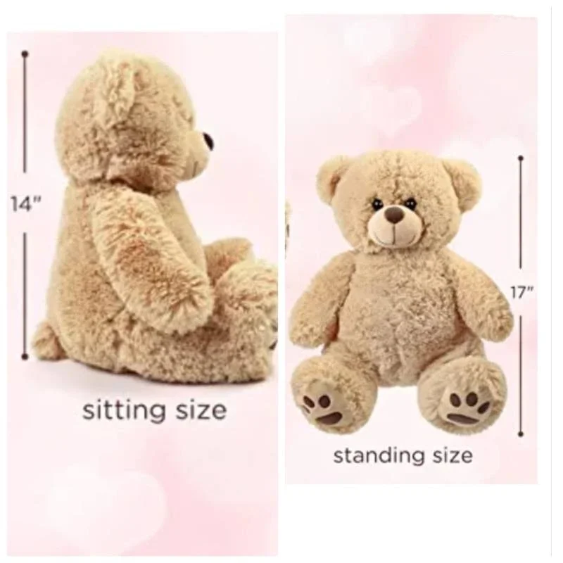 Pink O Neck 3D Flower Special Link For Personalized Quinceanera Teddy Bear Dress Bead Appliques Robe de bal Customized
