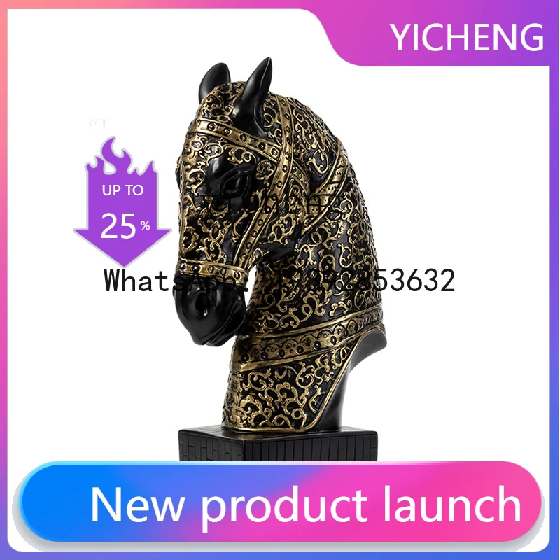 

X1 Европейский стиль, креативное украшение в виде головы лошади, офисное украшение для рабочего стола, ремесло