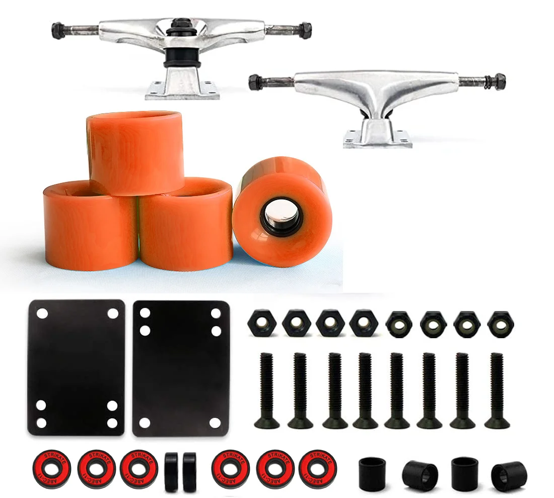 Juego de Accesorios para Skateboard, Longboard y Carving, con Ruedas y Rodamientos, Todo en Uno