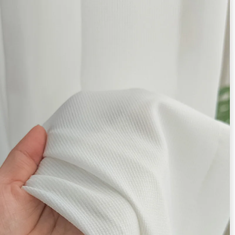 White Striped Tulle for Window Curtains Thick Luxury Shade Drapes Sheer Curtains for Living room Bedroom Home Lounge Blinds