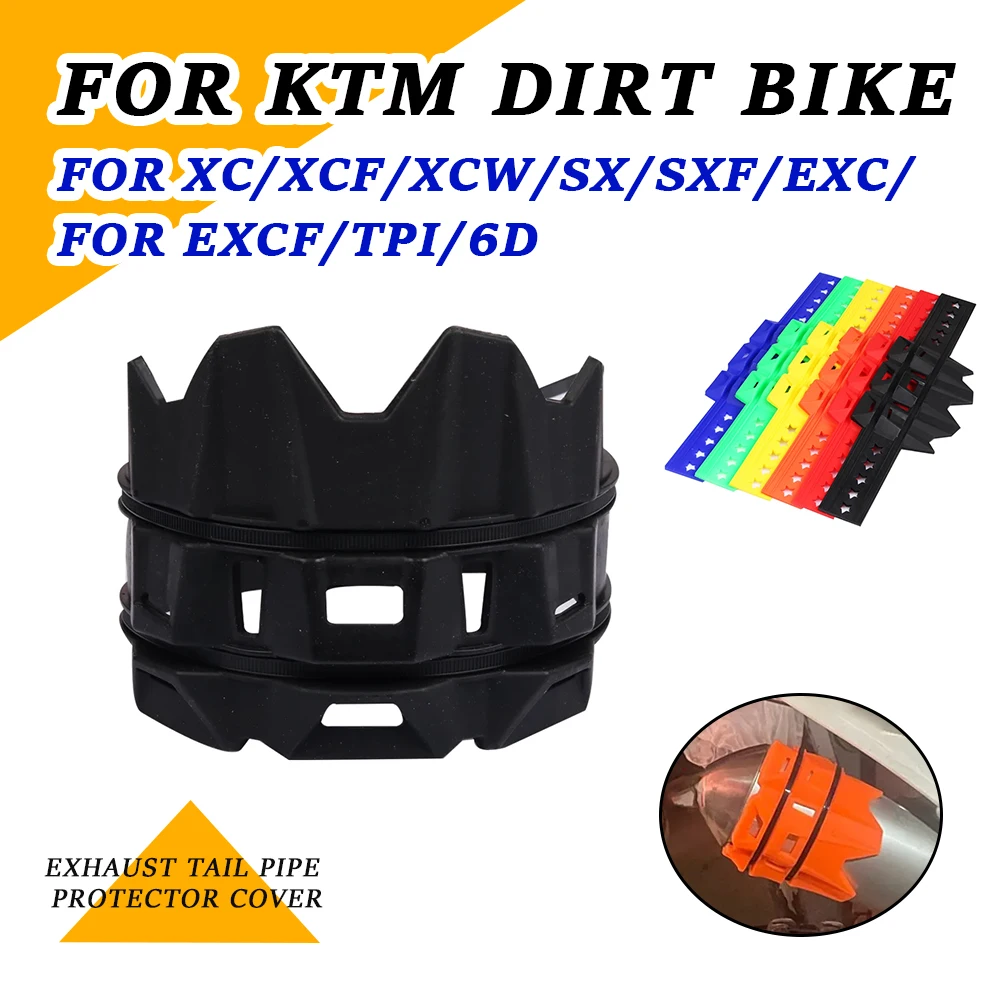 

For KTM EXC300 EXC EXC-F XC XC-F XC-W TPI SIX DAYS 125 250 300 350 450 500 Motocross Exhaust Tail Pipe Protector Cover Guard