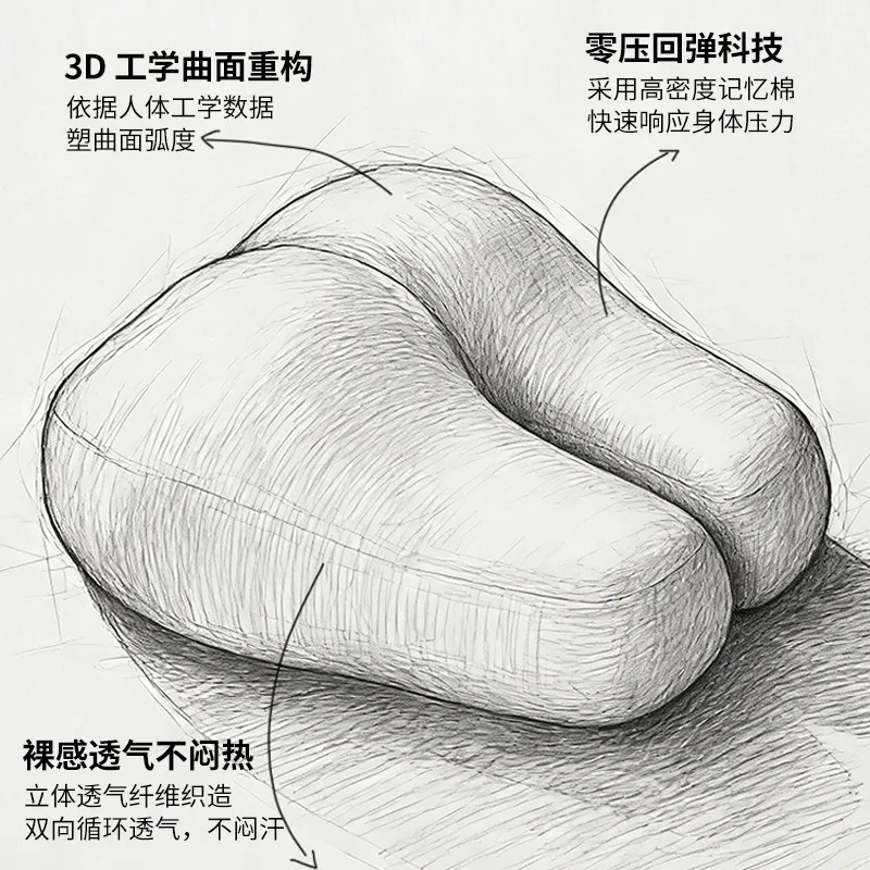 Memory Foam Leg Elevation Pillow for Hip and Knee Support