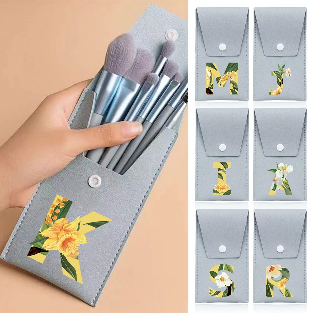 

8pcs Portable Makeup Brushes Set Premium Synthetic Facial Makeup Accessories Eye Shadow Concealer Make Up Tool 26 Floral Pattern