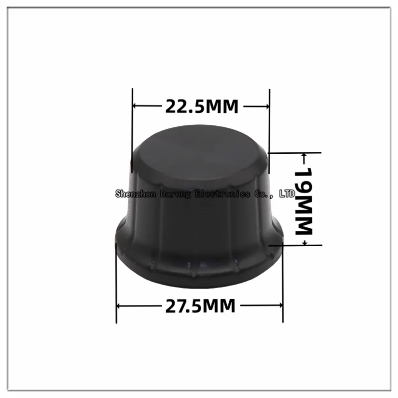 27.5 x 19 plastic striped knob cap Potentiometer encoder cap Volume adjustment cap Electronic instrument switch lug 1.5MM