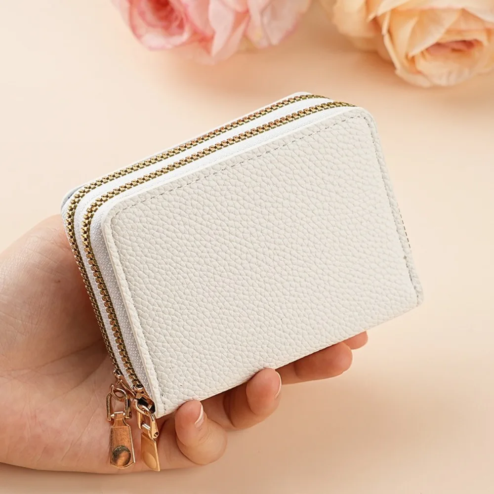 Double Layer Zipper Women's Wallet Multi Card Slot Compact Design Card Holder Large Capacity Multi-Function Short Wallet Women