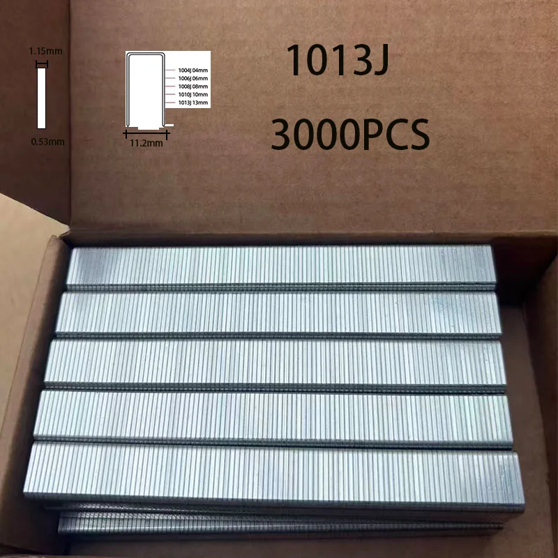 3000 Pieces, Premium Hardened 1013J U-Type Staples. Suitable for Woodworking, DIY Projects, Furniture Assembly and Home Renovati